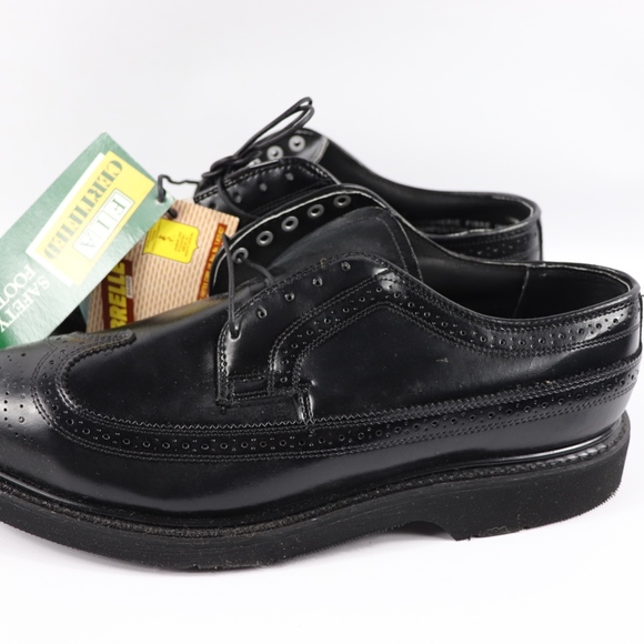 Vtg New Double H Mens 9 E Steel Toe Wing Tip Shoes main image 5
